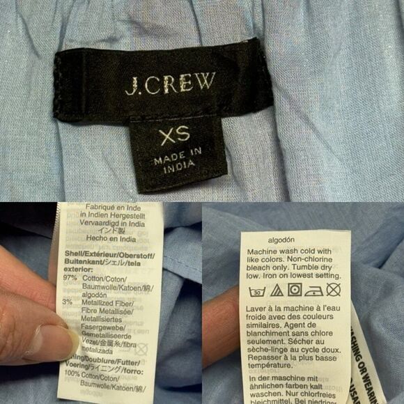 J. Crew Belted Button-up Dress in Pastel Stripe Rainbow Pink Purple SZ XS AP188 - Picture 14 of 16